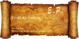 Erdődy Petra névjegykártya